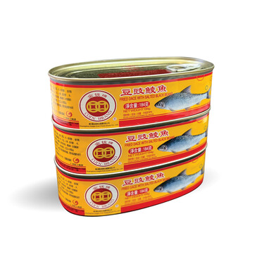Coin Brand Fried Dace with Salted Black Beans (184g x 3 Cans)